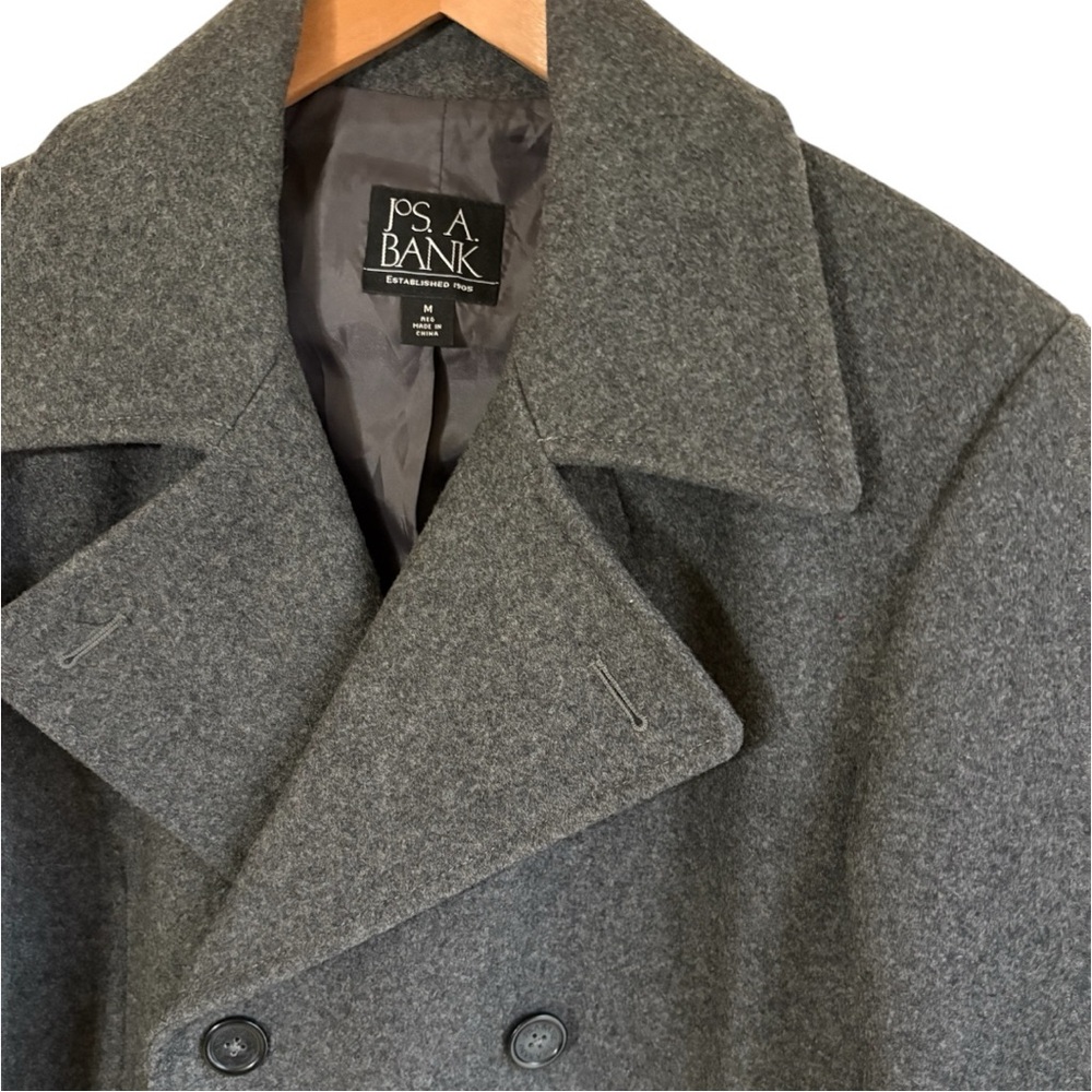 Jos. A. Bank Wool Pea Coat men’s medium regular. Charcoal gray. Like new! Sharp! - Picture 6 of 13